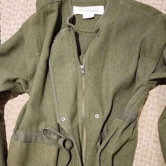 Olive Green Spring Jacket - Picture 3 of 4